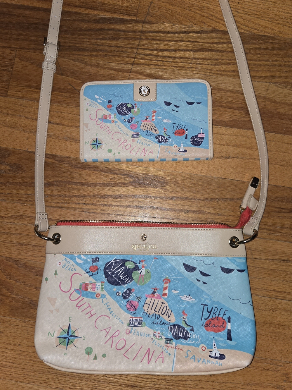 Spartina Crossbody with matching wallet